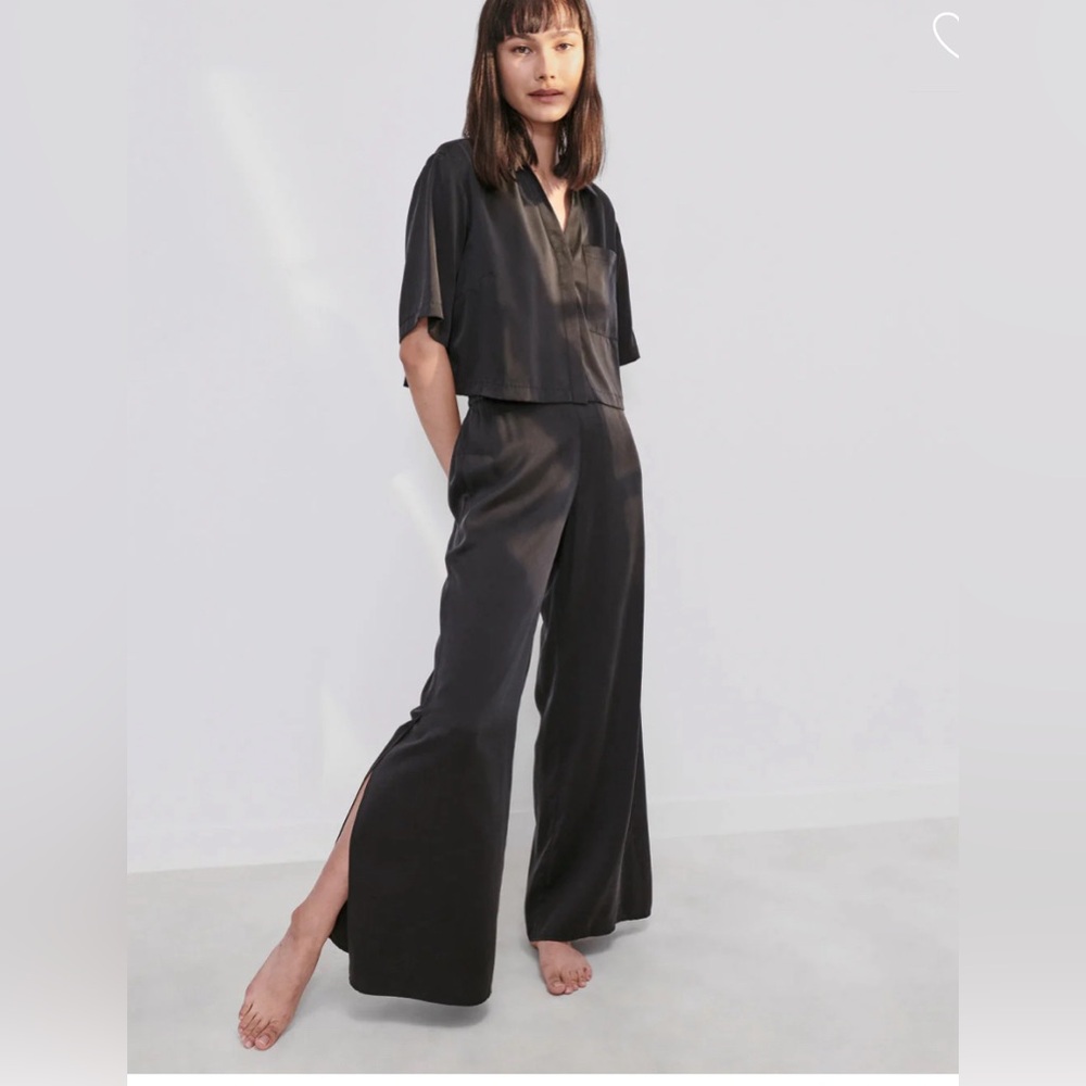 Washable Silk High Rise Pant Set Size Medium